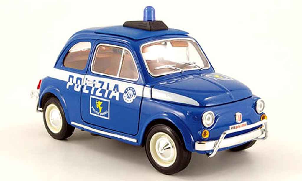 Fiat 500 1/18 Burago polizia polizei modellino in miniatura