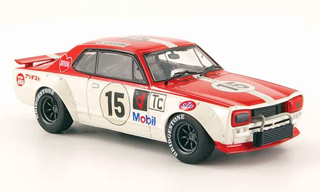 Nissan Skyline 2000 1/43 Ebbro 2000 GT R (KPGC10) Racing No.15 Fuji 1972 modellino in miniatura