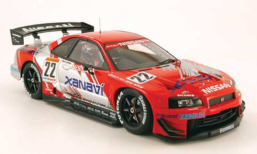 Nissan Skyline R34 1/18 Autoart JGTC R34 gt-r no.22 xanavi s.motoyama 2002 modellino in miniatura