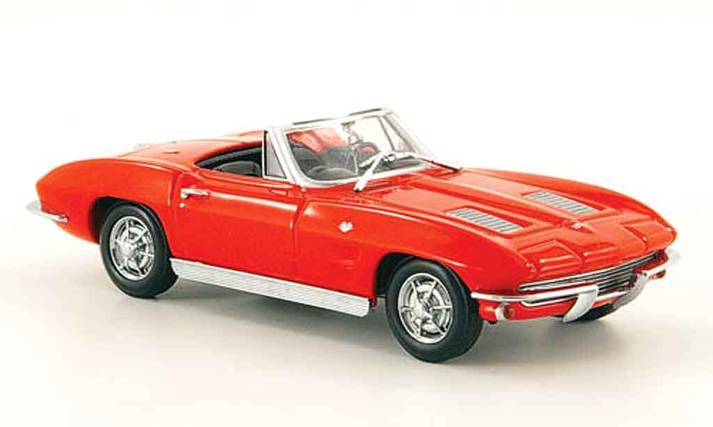 Chevrolet Corvette C2 1/43 Minichamps C2 Cabriolet rosso MCW 1963 modellino in miniatura