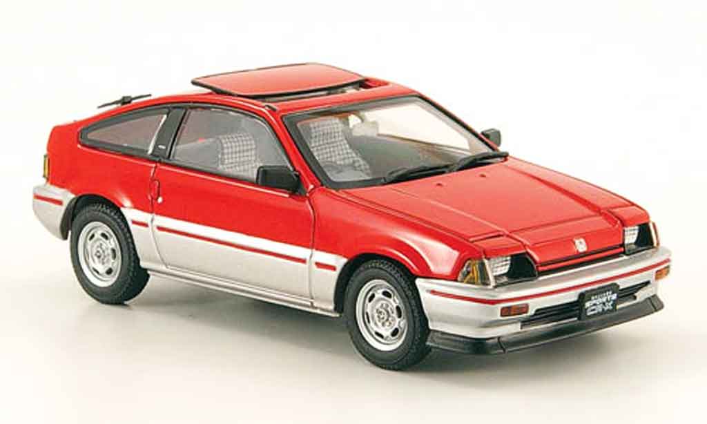 Honda CR-X Ballade 1/43 Ebbro Ballade 1.5i rosso grigio metallisee 1983 modellino in miniatura