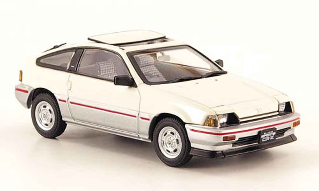 Honda CR-X Ballade 1/43 Ebbro Ballade 1.5i bianco grigio metallisee 1983 modellino in miniatura