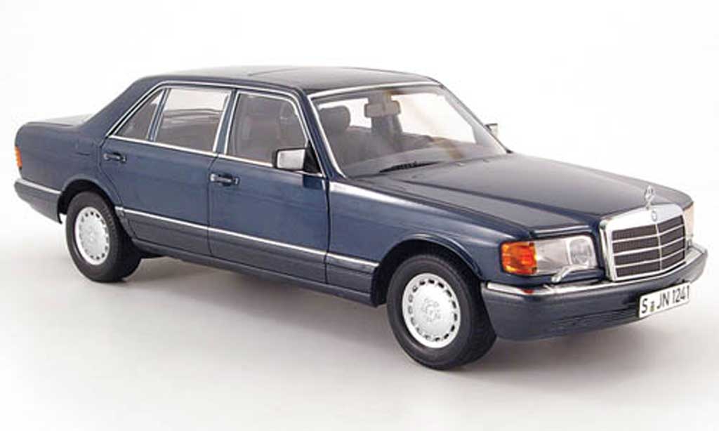 Mercedes 560 SEL 1/18 Norev SEL (w126) blugrigio 1985 modellino in miniatura