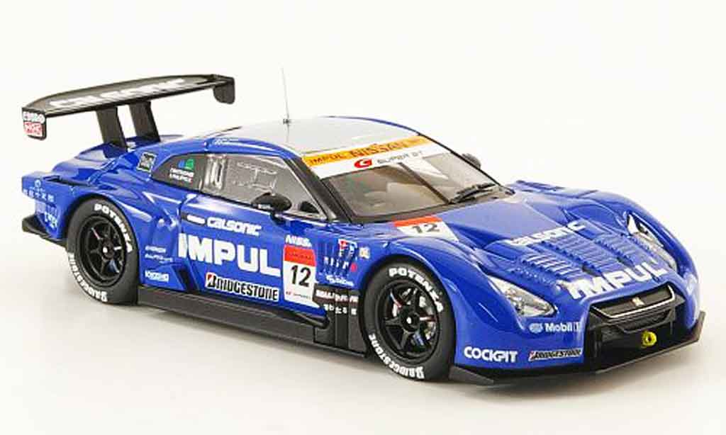 Nissan Skyline R35 1/43 Ebbro R35 GT R No.12 Impul Calsonic SGT 500 Fuji 2009 modellino in miniatura