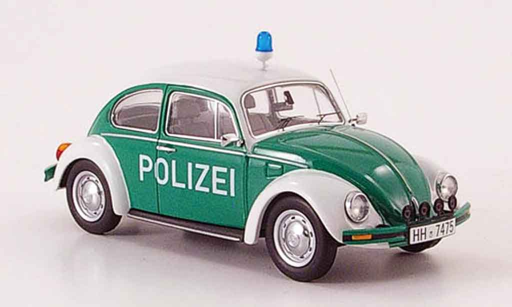 Volkswagen Coccinelle 1/43 Schuco 1200 police modellino in miniatura