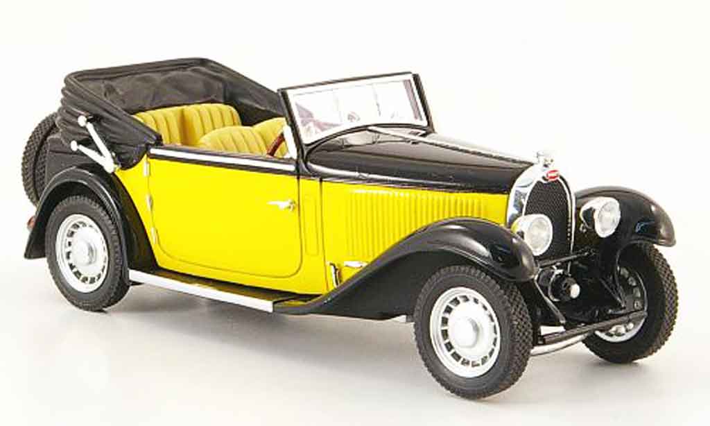 Bugatti Type 59 1/43 Luxcar cabriolet giallo nero 1934 modellino in miniatura