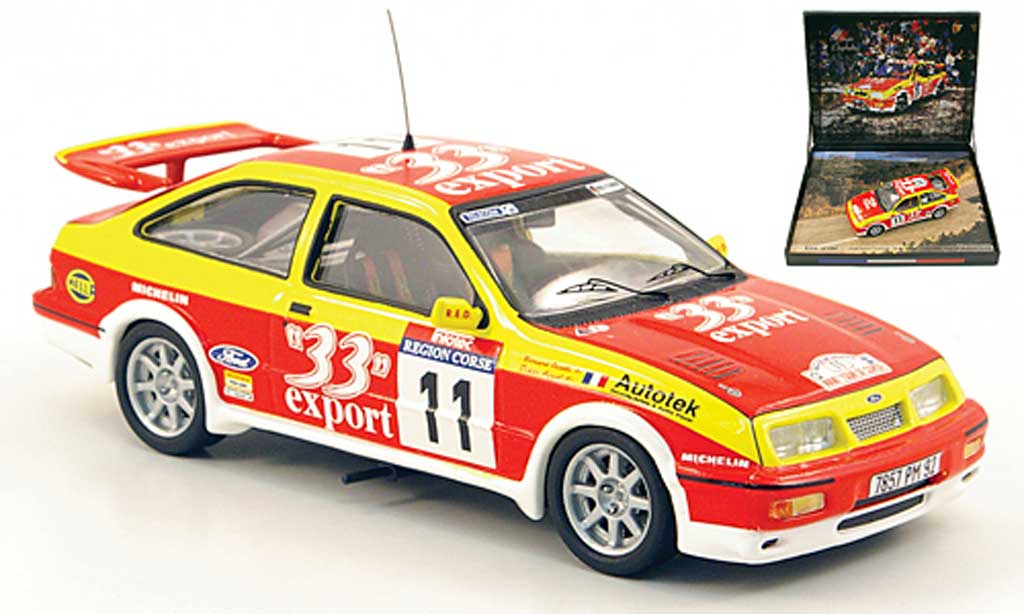Ford Sierra Cosworth RS 1/43 Trofeu Cosworth RS No.11 Export Rally Korsika 1987 modellino in miniatura