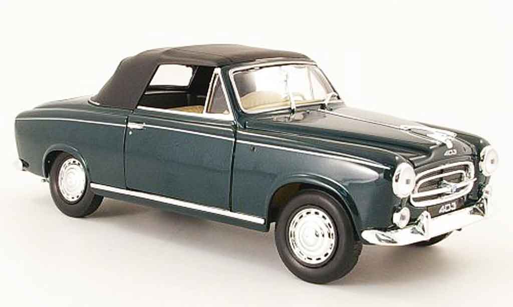 Peugeot 403 Cabriolet 1/18 Welly Cabriolet grun avec capote 1957 modellino in miniatura