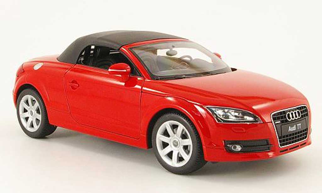 Audi TT Roadster 1/18 Welly Roadster rosso avec capote modellino in miniatura