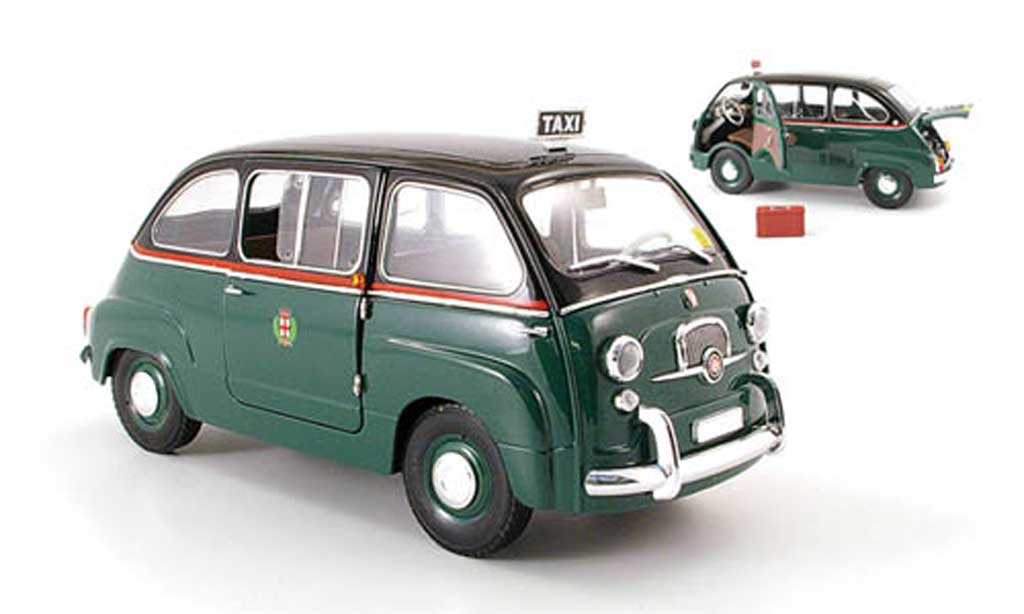 Fiat 600 1/18 Mini Miniera multipla taxi mailand ohne dachgepacktrager modellino in miniatura