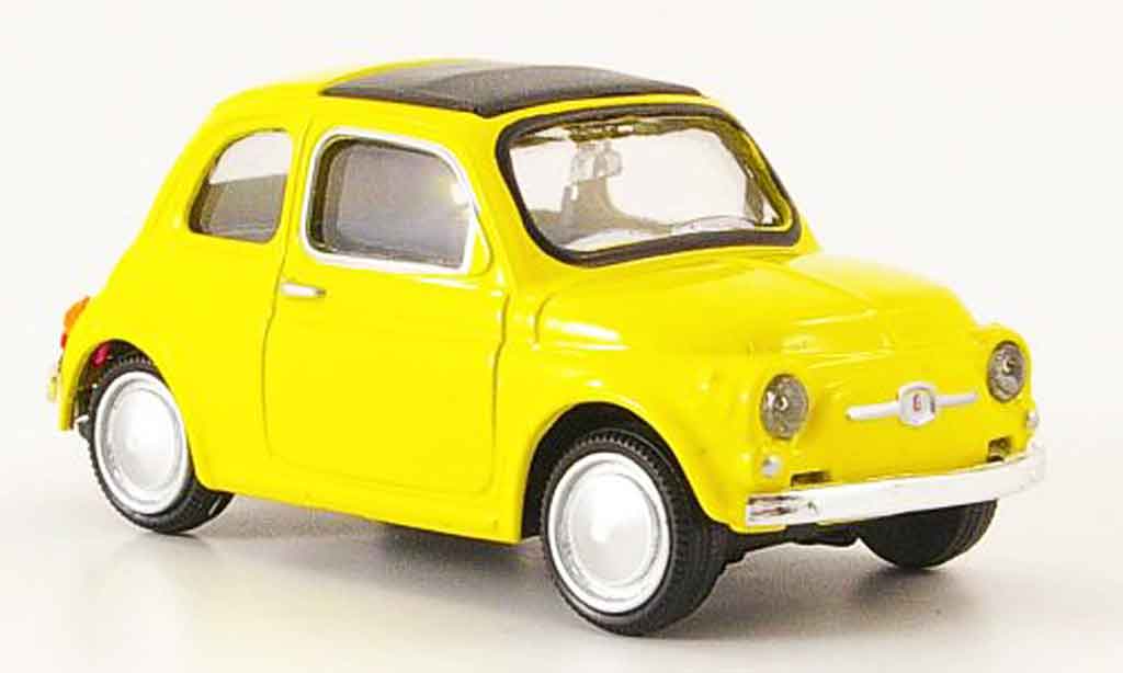 Fiat 500 1/43 Mondo Motors giallo 1957 modellino in miniatura