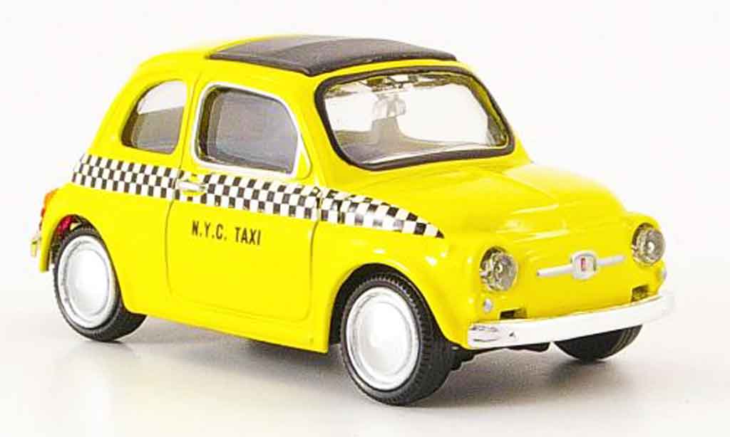 Fiat 500 1/43 Mondo Motors N.Y.C. Taxi giallo 1957 modellino in miniatura