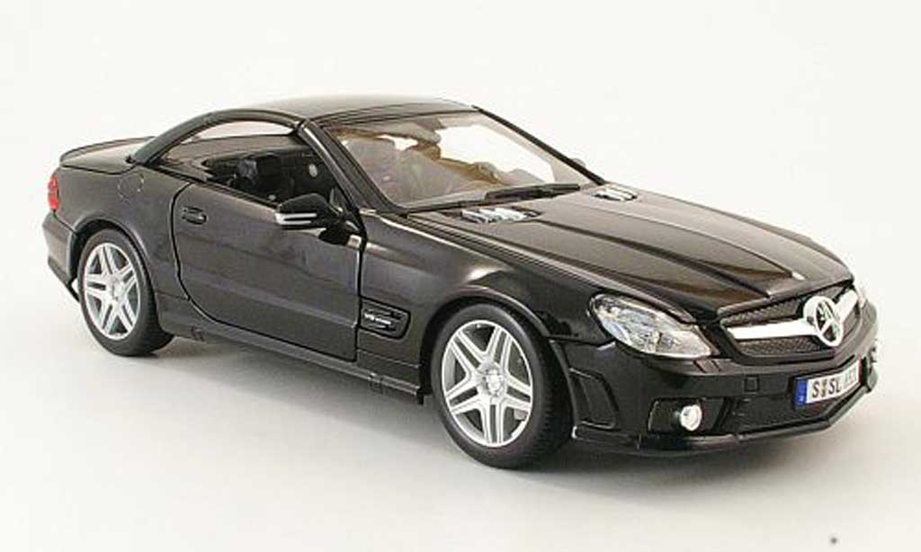 Mercedes Classe SL 65 1/18 Maisto 65 amg nero 2009 modellino in miniatura