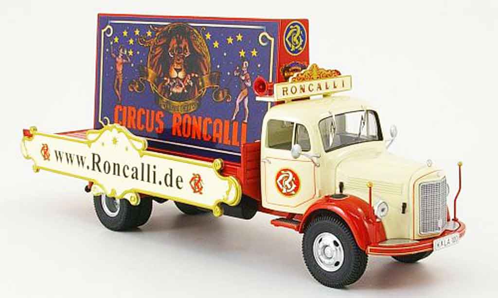 Mercedes L3500 1/43 Premium Cls Pritsche Circus Roncalli Werbe LKW modellino in miniatura