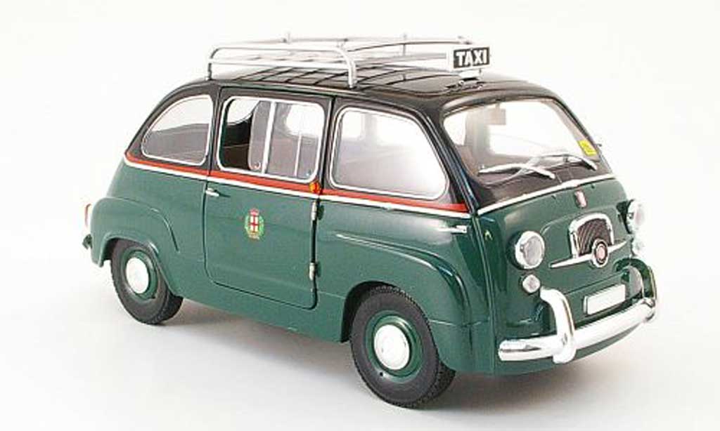 Fiat 600 1/18 Mini Miniera multipla taxi avec gepacktrager modellino in miniatura