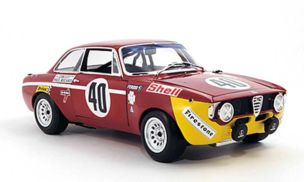 Alfa Romeo Giulia 1300 GTA 1/18 Minichamps 1300 GTA Junior No.40 Picchi / Chassseuil 24h Paul Ricard 1971 modellino in miniatura