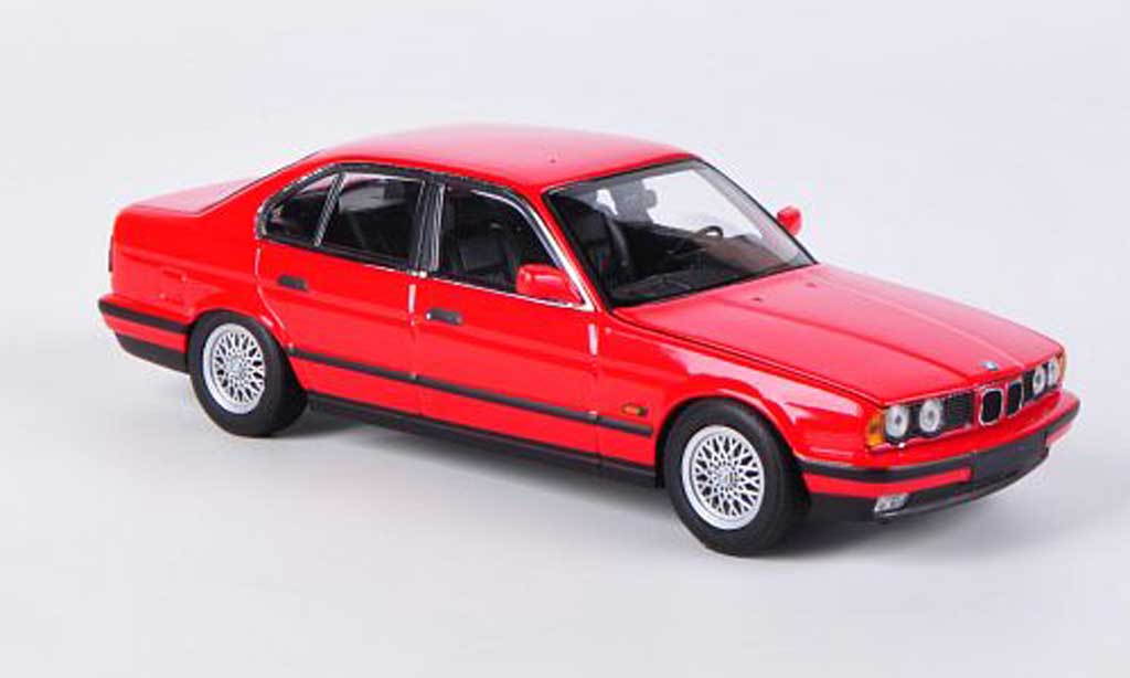 Bmw 518 E34 1/43 Minichamps E34 i rosso 1988 modellino in miniatura
