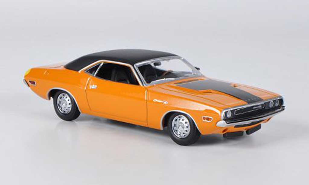 Dodge Challenger 1970 1/43 Minichamps 1970 R/T orange/nero modellino in miniatura