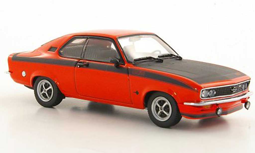 Opel Manta A 1/43 Minichamps A GT/E rosso/mattnero 1974 modellino in miniatura
