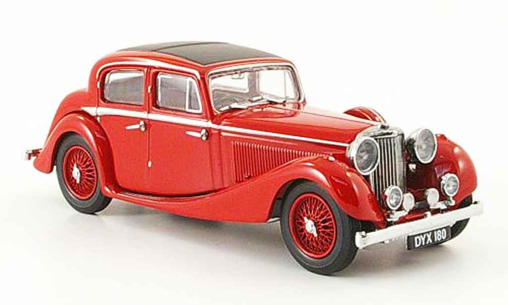 Jaguar SS 1/43 Oxford 2.5 saloon rosso modellino in miniatura