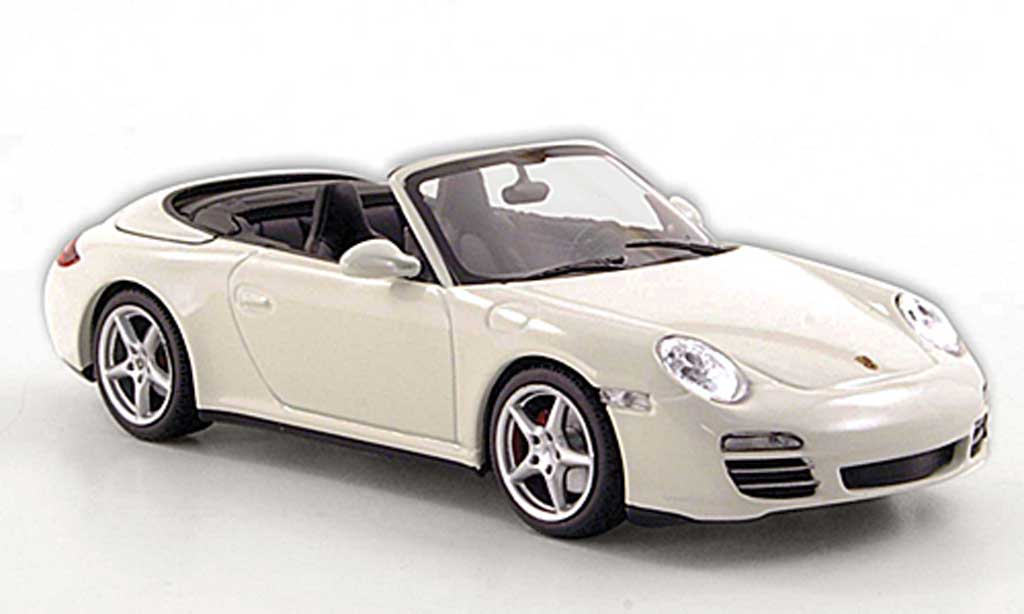 Porsche 997 4S 1/43 Minichamps Cabriolet 4S ( II) bianco 2008 modellino in miniatura