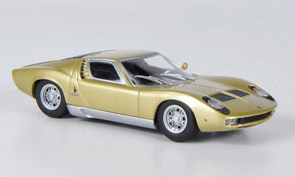 Lamborghini Miura S 1/43 Minichamps S gold 1969 modellino in miniatura