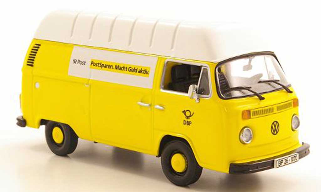 Volkswagen T2 B 1/43 Minichamps B Kasten Hochdach Deutsche Bundespost 1972 modellino in miniatura
