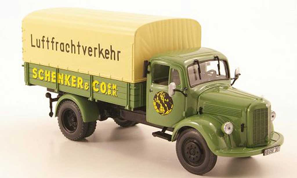 Mercedes L3500 1/43 Minichamps Pritsche/Plane Schenker Luftfrachtverkehr 1950 modellino in miniatura