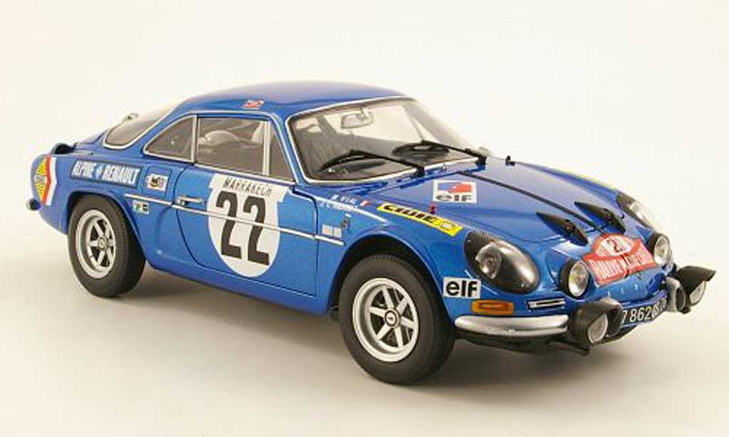Alpine A110 1/18 Kyosho 1600S No.22 J.C.Andruet / M.Vial Rally Monte Carlo 1971 modellino in miniatura