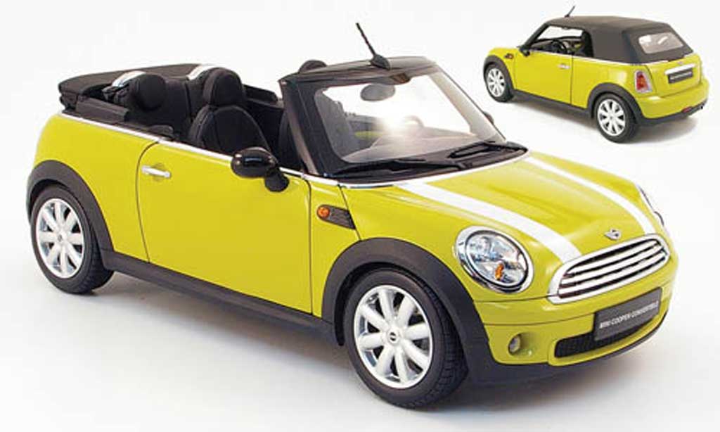 Mini Cabriolet 1/18 Kyosho giallo 2009 modellino in miniatura