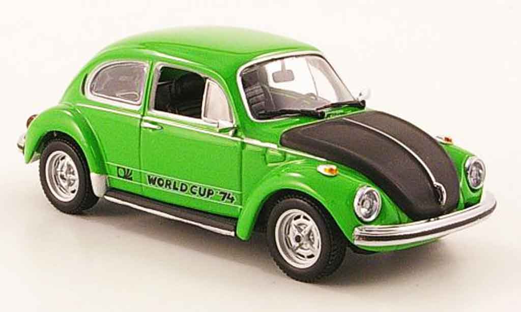 Volkswagen Coccinelle 1/43 Minichamps 1303 world cup grun nero 1974 modellino in miniatura