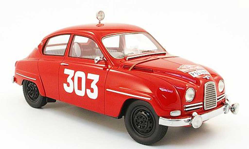 Saab 96 1/18 Neo No.303 Carlsson Rally Monte Carlo 12 modellino in miniatura