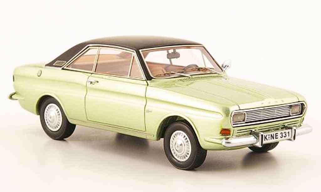 Ford Taunus 1968 1/43 Neo 1968 (P6) Coupe grun nero modellino in miniatura