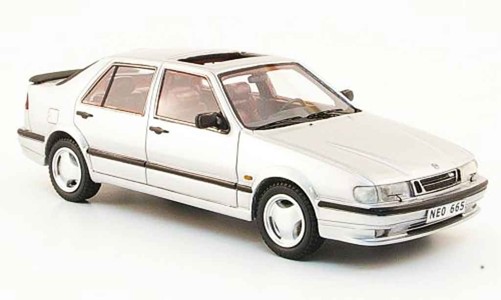 Saab 9000 CS 1/43 Neo CS Aero grigio metallisee 1995 modellino in miniatura