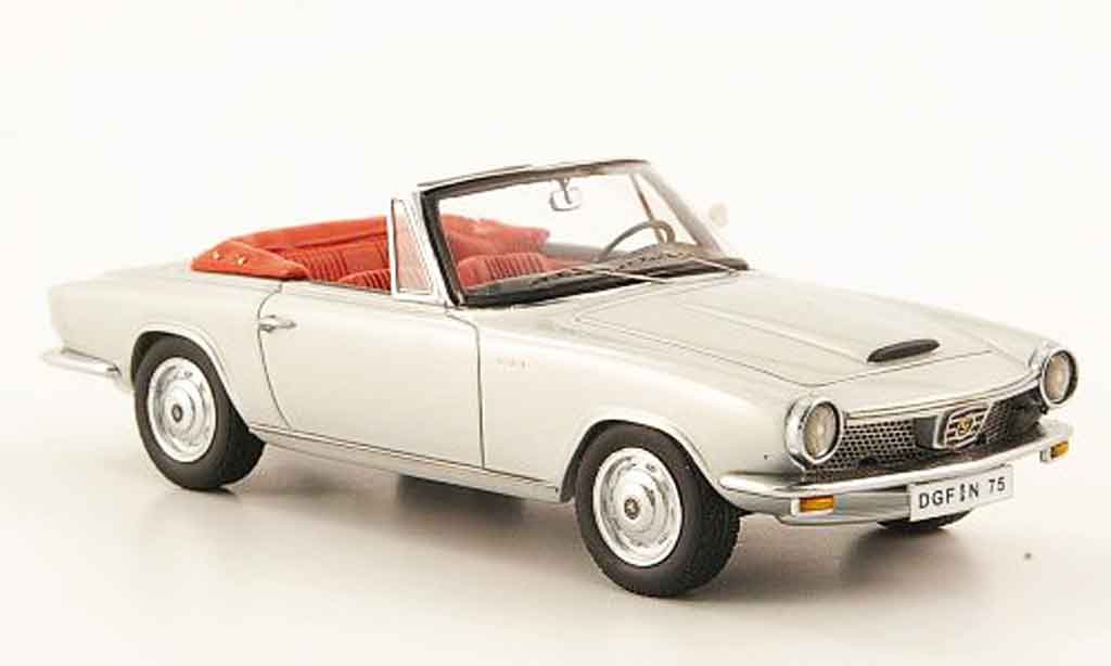 Glas 1300 1/43 Neo GT Cabriolet grigio 1966 modellino in miniatura