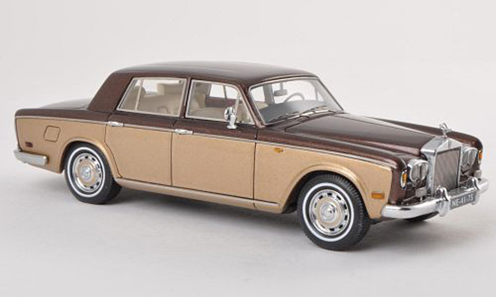 Rolls Royce Silver Shadow 1/43 Neo brun/grigioore LHD 1974 modellino in miniatura