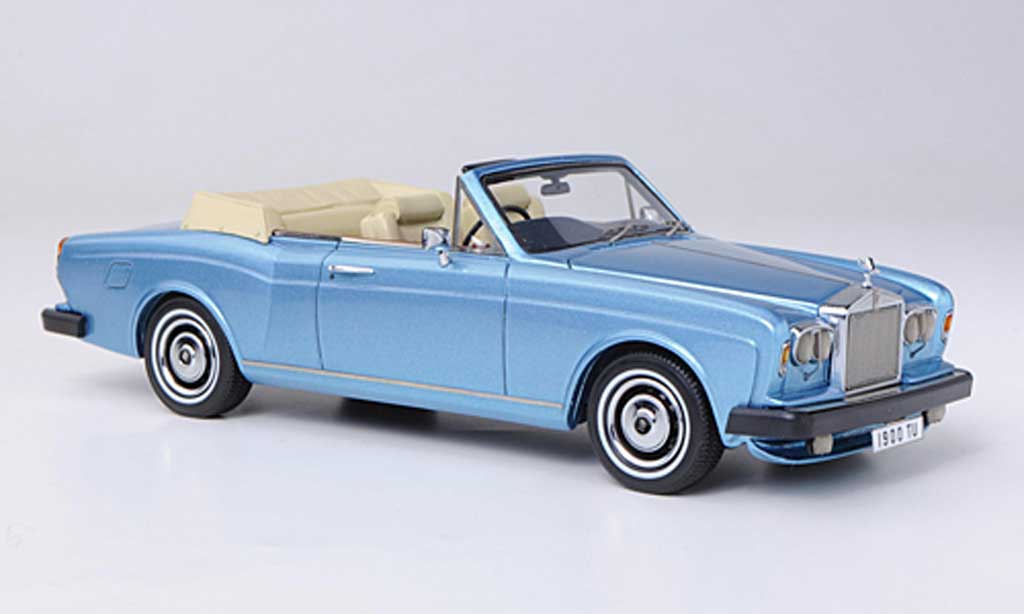 Rolls Royce Corniche 1/43 Neo DHC blu RHD 1977 modellino in miniatura