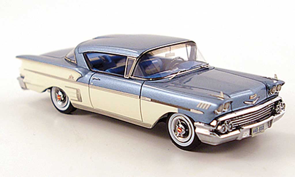 Chevrolet Bel Air 1958 1/43 Neo 1958 Impala Hardtop Coupe blu/Ivoire modellino in miniatura