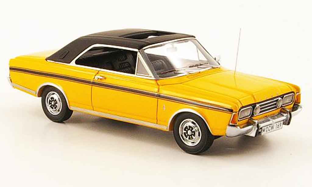 Ford Taunus 1971 1/43 Neo 1971 (P7b) 20M giallo schw. liavec. Auf. 300 modellino in miniatura