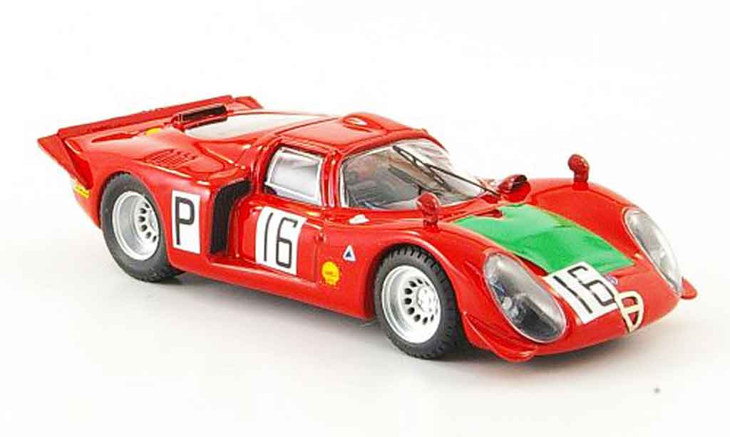 Alfa Romeo 33.2 1968 1/43 Best 1968 no.16 giunti galli nurburgring modellino in miniatura