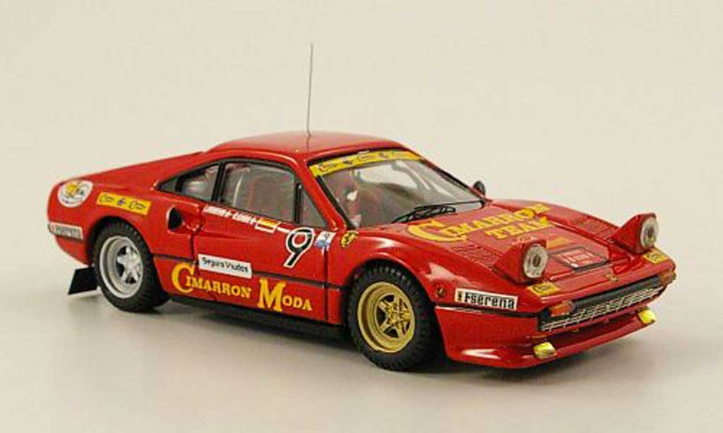 Ferrari 308 GTB 1/43 Best GTB No.9 Cimarronee Team Rally Spanien 1985 modellino in miniatura