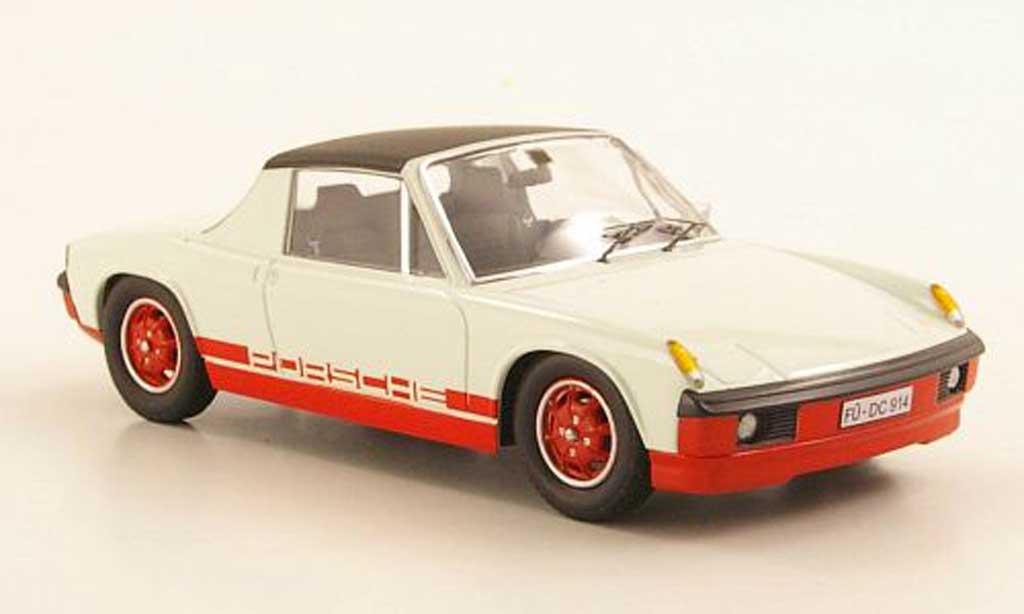 Porsche 914 1/43 Schuco elfenbein/rosso modellino in miniatura