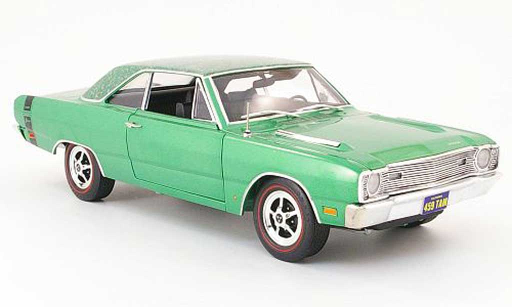 Dodge Dart 1969 1/18 Highway 61 1969 swinger grun blumenmuster mod-top modellino in miniatura