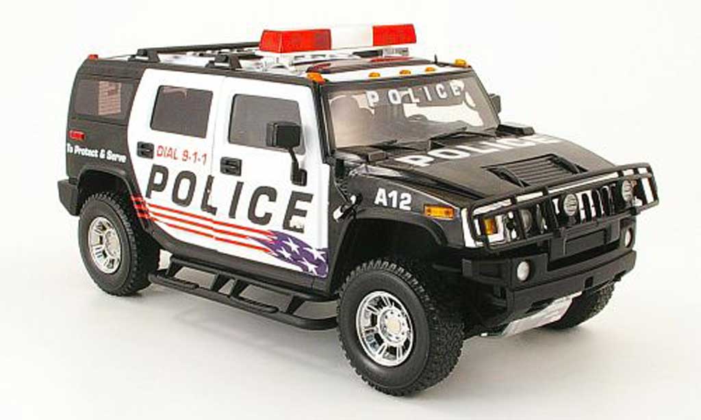 Hummer H2 1/18 Highway 61 police polizei usa modellino in miniatura