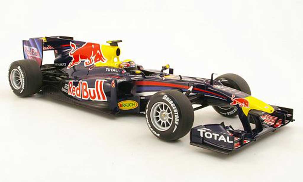 Renault F1 1/18 Minichamps rosso Bull RB6 No6 MWebber Saison 2010 modellino in miniatura