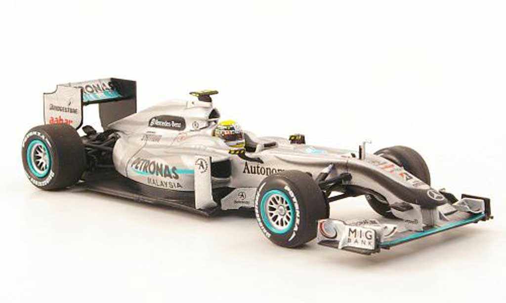 Mercedes F1 2010 1/43 Minichamps 2010 GP MGP W01 No.4 Petronas N.Rosberg GP Malaysia modellino in miniatura