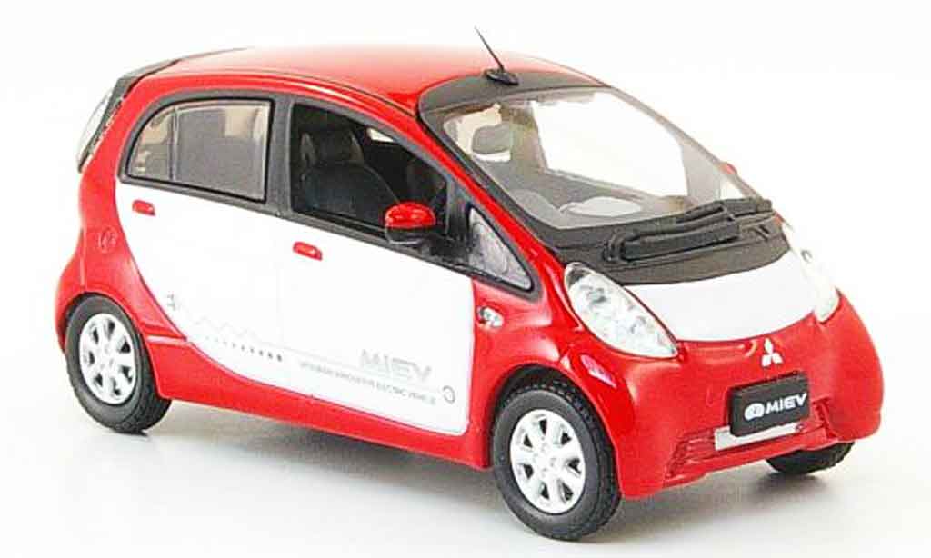 Mitsubishi iMiev 1/43 Vitesse rosso bianco modellino in miniatura
