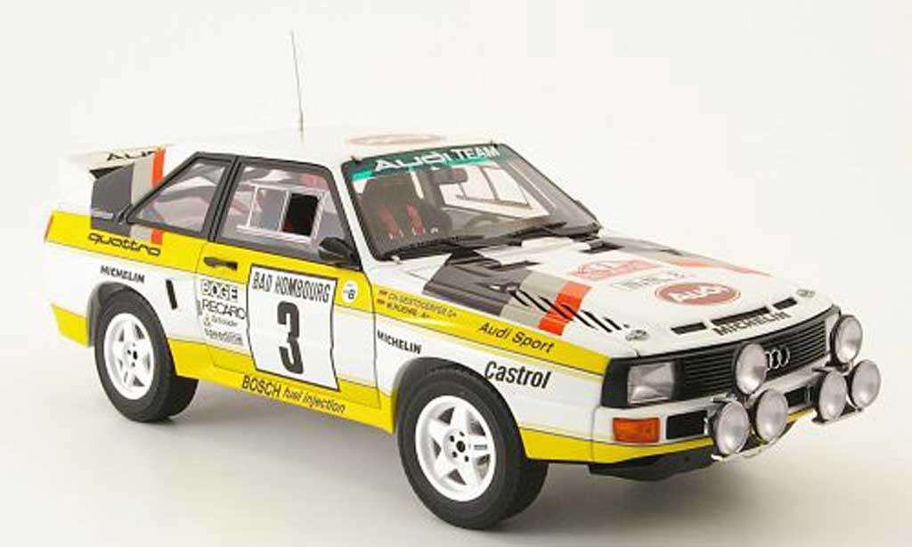 Audi Sport Quattro 1/18 Autoart no.3 rallye monte carlo 1985 modellino in miniatura