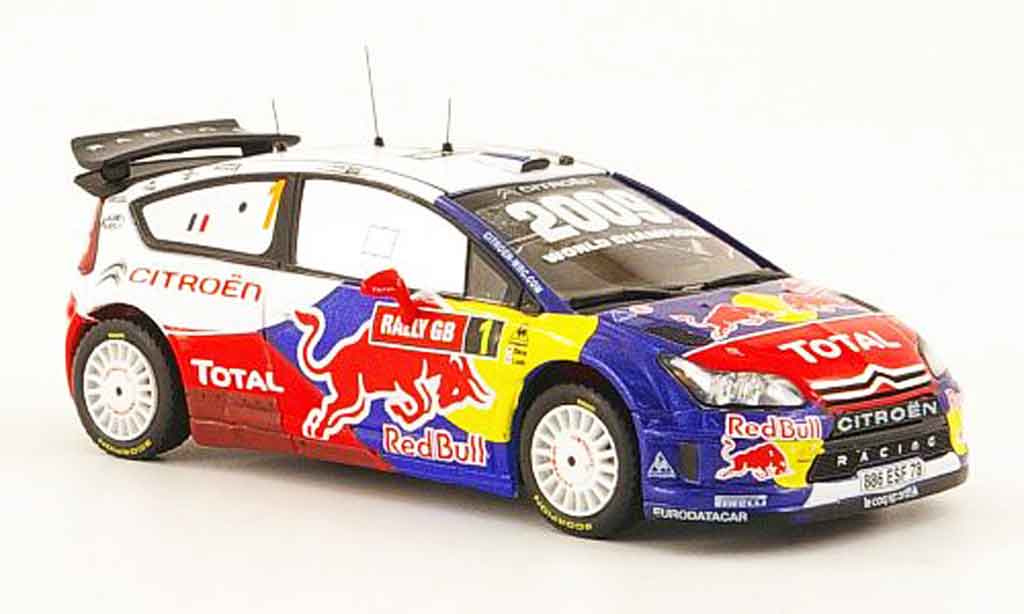 Citroen C4 WRC 2009 1/43 IXO WRC 2009 no.1 total sieger wales gb rallye modellino in miniatura