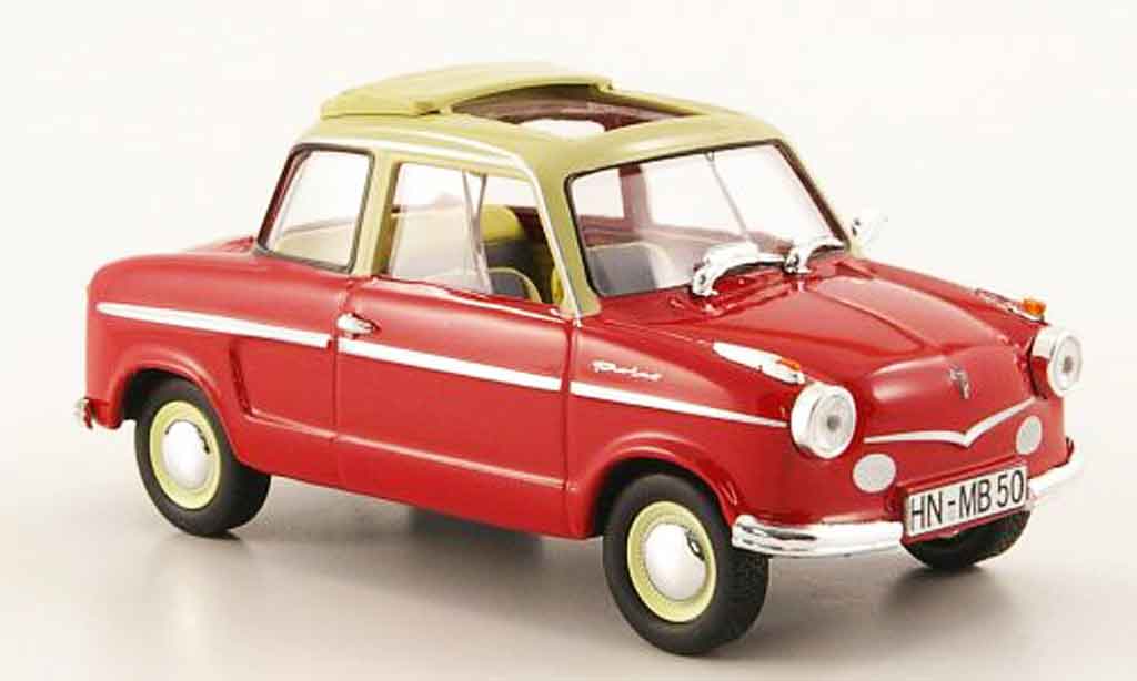 NSU Prinz 1/43 Norev I rosso beige avec geoffnetem Faltdach 1958 modellino in miniatura